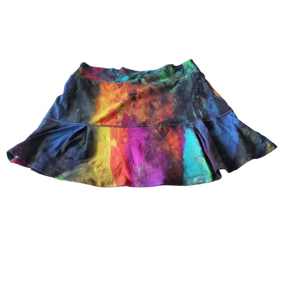 Dona Jofit Colorful Paint Abstract Golf Tennis Tiered Skort - Picture 2 of 16